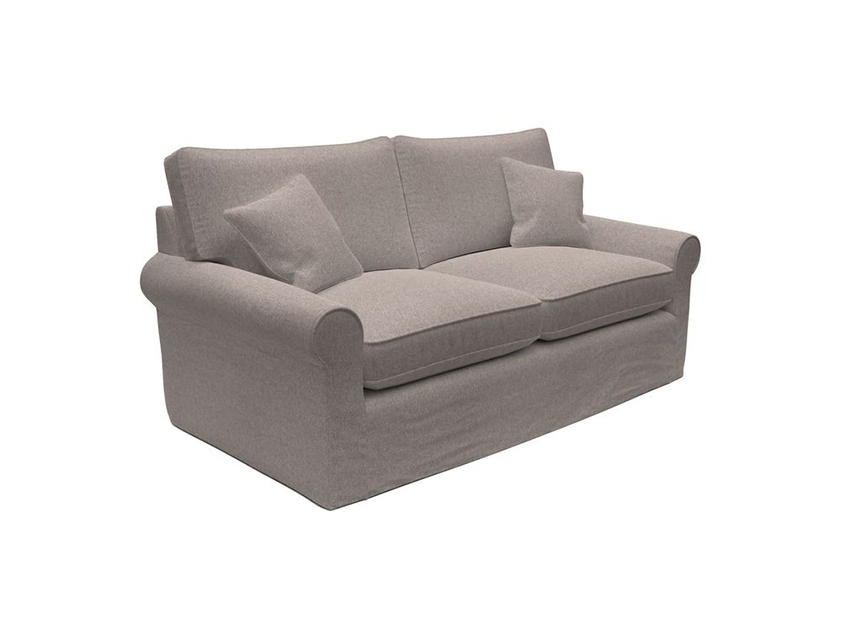 Bignor 2.5 Seater Sofa Loose Cover Sofa in Two Tone Plain Biscuit